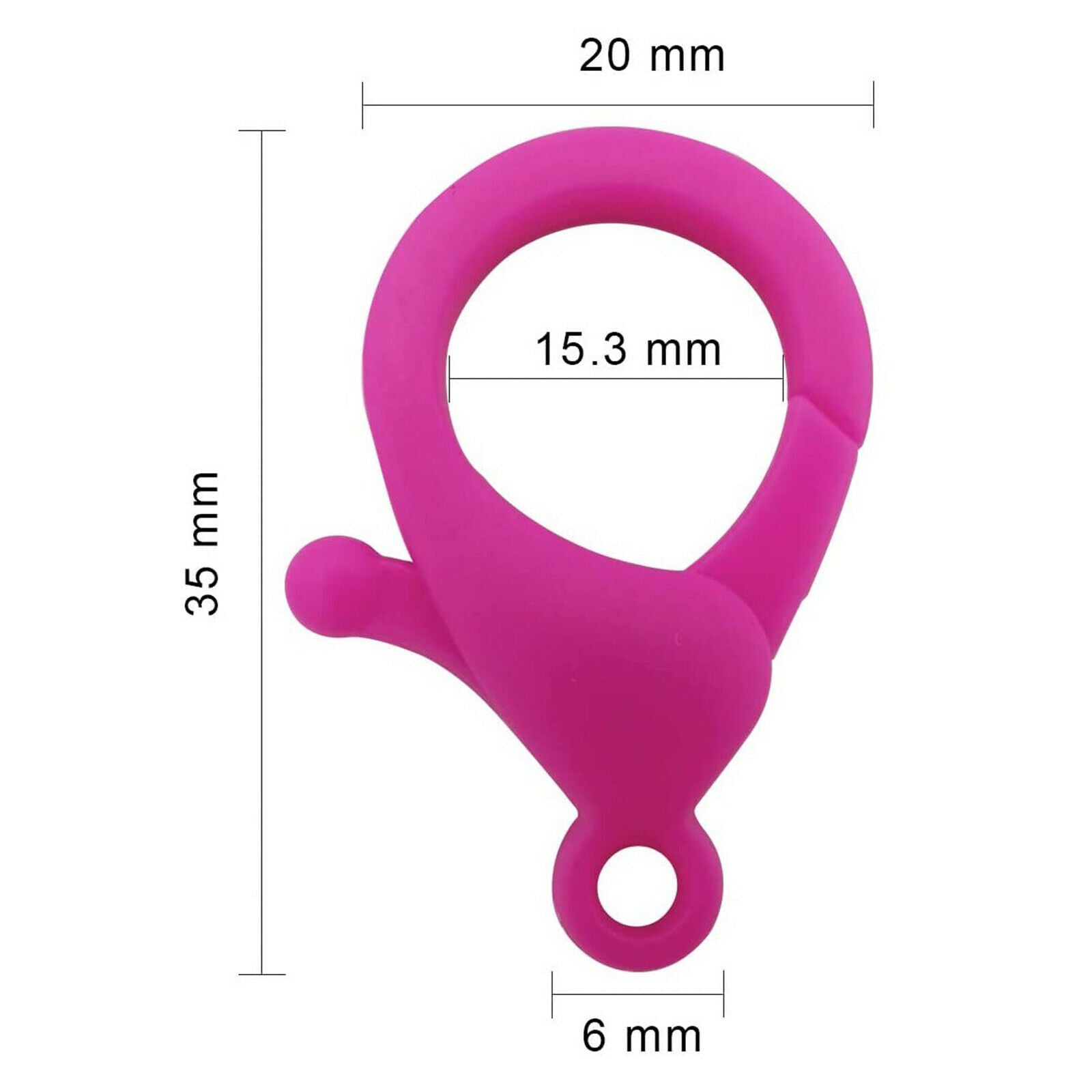 100 Pieces Colorful Plastic Clips Plastic Lobster Claw Clasps, Cute Lanyard Snap