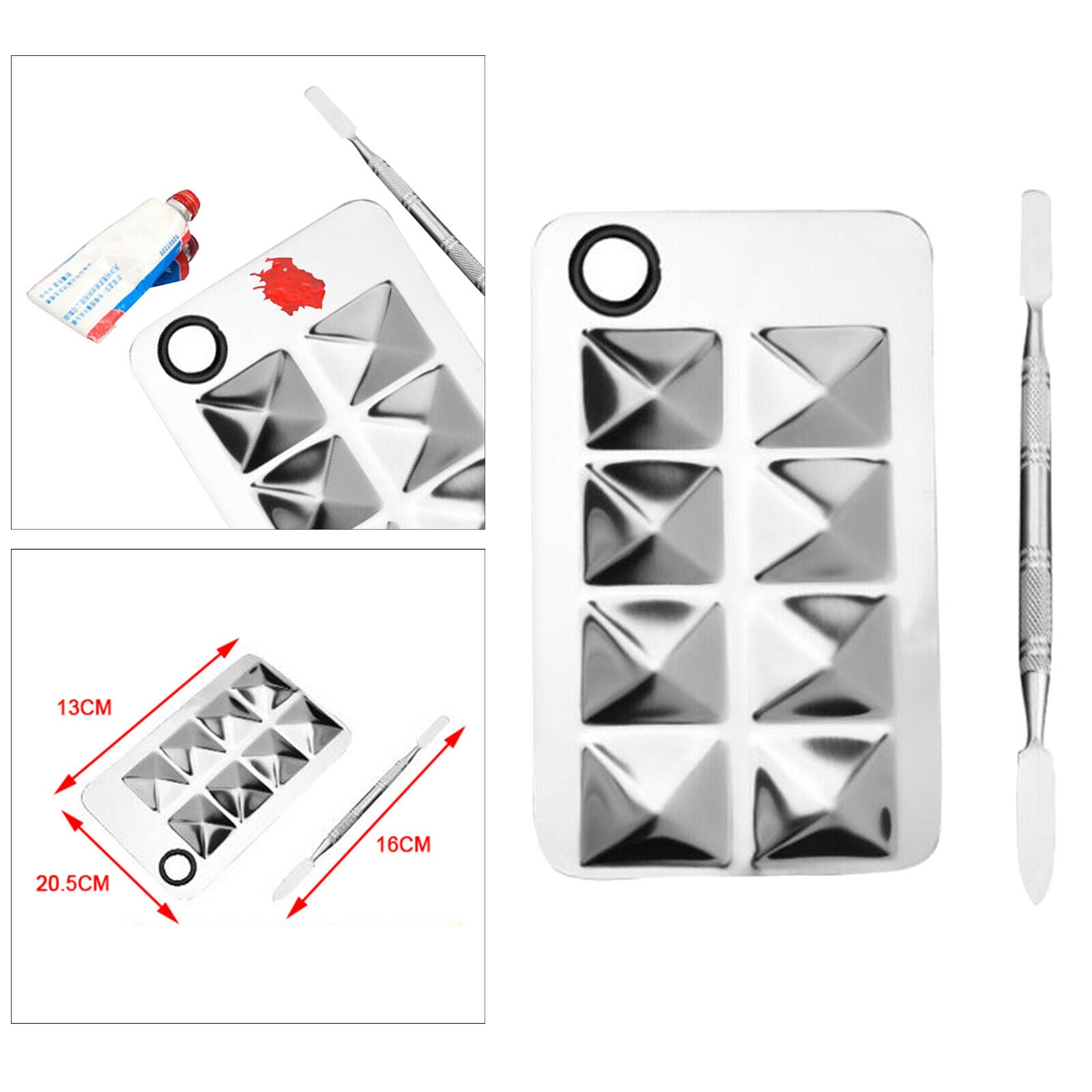 Mixing Palette Makeup Cosmetic Manicure Plate for Nail Art Watercolor Oil