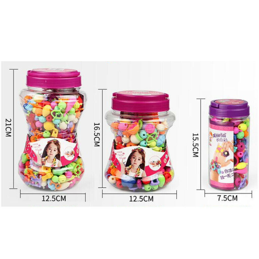 220pcs   Beads Set Snap Beads for Girls Toddlers Creative DIY Jewelry Set Toys