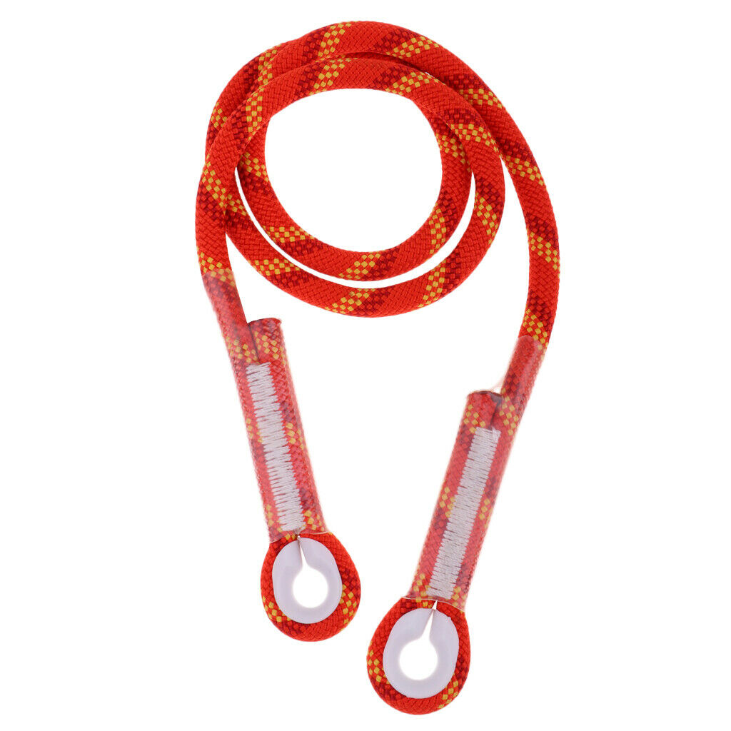 2X 10.5mm Rock Climbing Knotted Pre-sewn Eye-to-Eye Prusik Loop Cord Rope 80CM