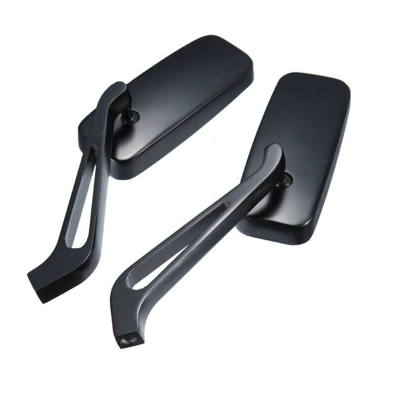 Anti Glare Blue Glass Y Black Motorcycle Rectangle Rearview Mirrors For Kawasaki