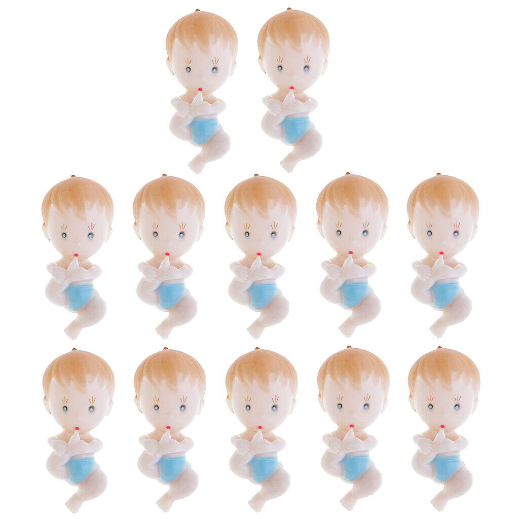 12 Pieces Cute Baby Foot Boys Girls Party Favor Christening Baby Shower Blue