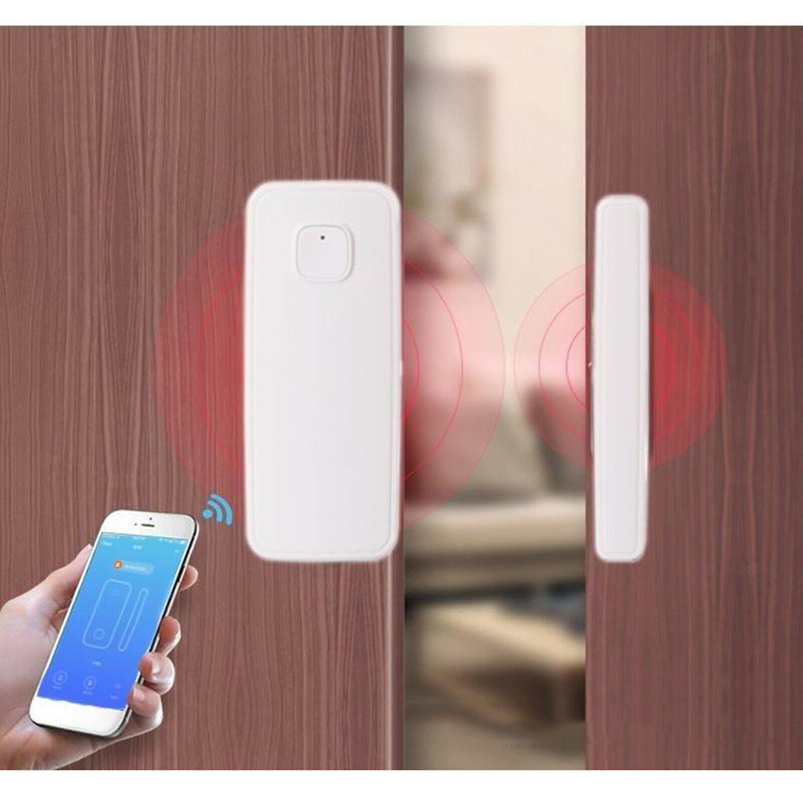 WiFi Smart Door Window Sensor, Mobile Phone APP Notification Alarm Wireless