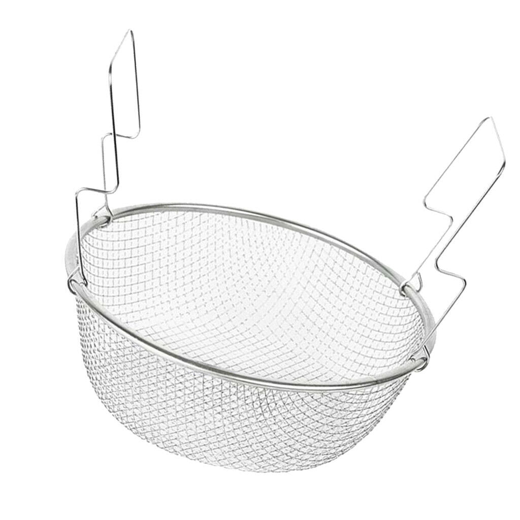 18cm & 23cm Durable Stainless Steel Kitchen Strainer Basket Kitchen Colander