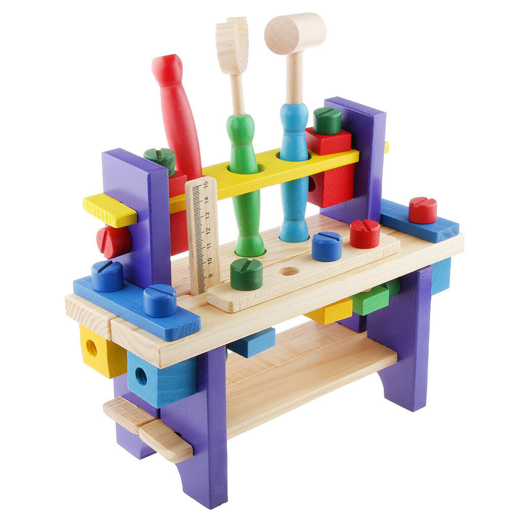 Baby Preschool Educational Wooden Combine Tools Nuts Sets Children Toys Gift