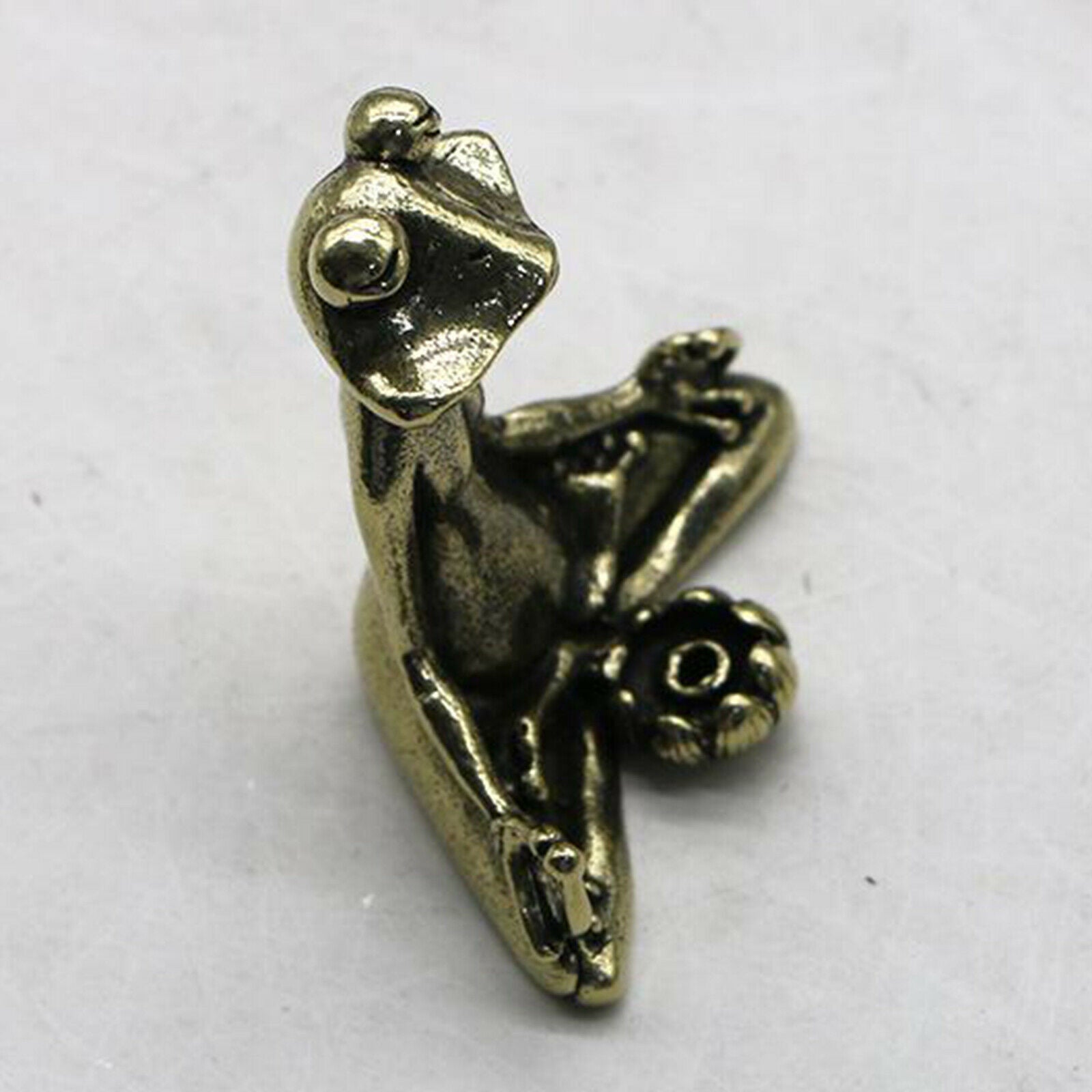 Retro Frog Statue Brass Incense Stick Ash Catcher Burner Holder Home Censer Gift