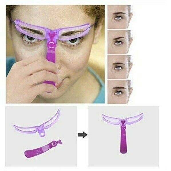 8Pcs Eyebrow Grooming Stencil Set Template Women Makeup Shaping Shaper Kits