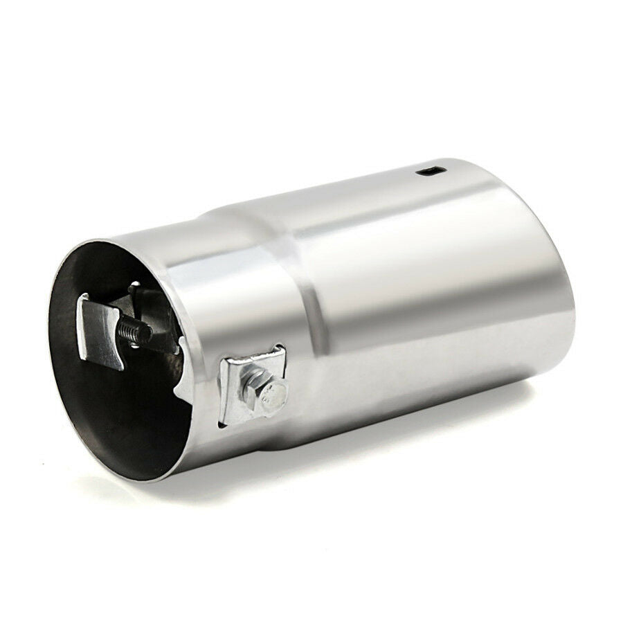 Car Vehicle Chrome Bevel Exhaust Pipe Tip Muffler Steel Stainless Trim Tail Tube