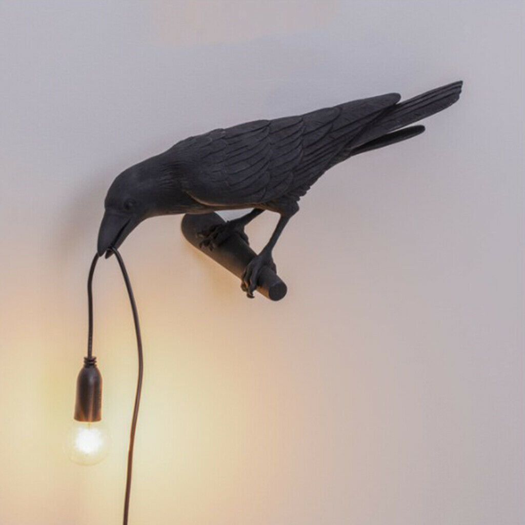 Wall Reading Lamp Light Bedside Bird Office Home Sconces Lighting Black