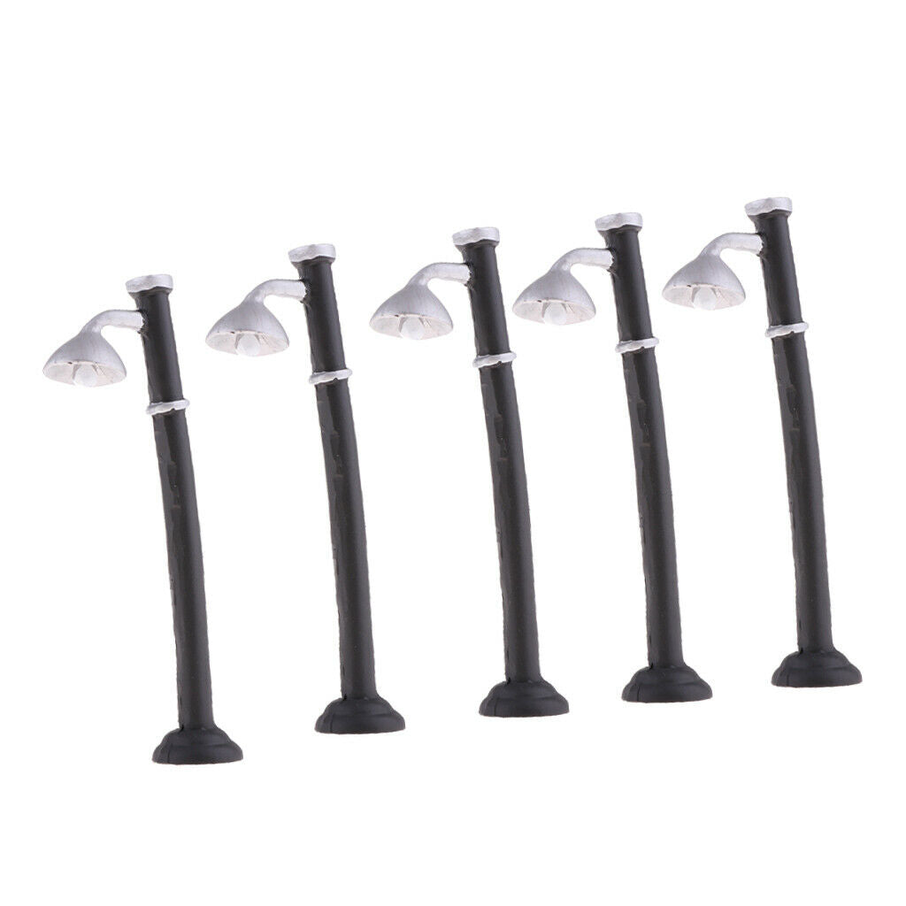 5pcs 9cm Mini Street Landscape Lawn Light Lampposts Single Head LED Lamp
