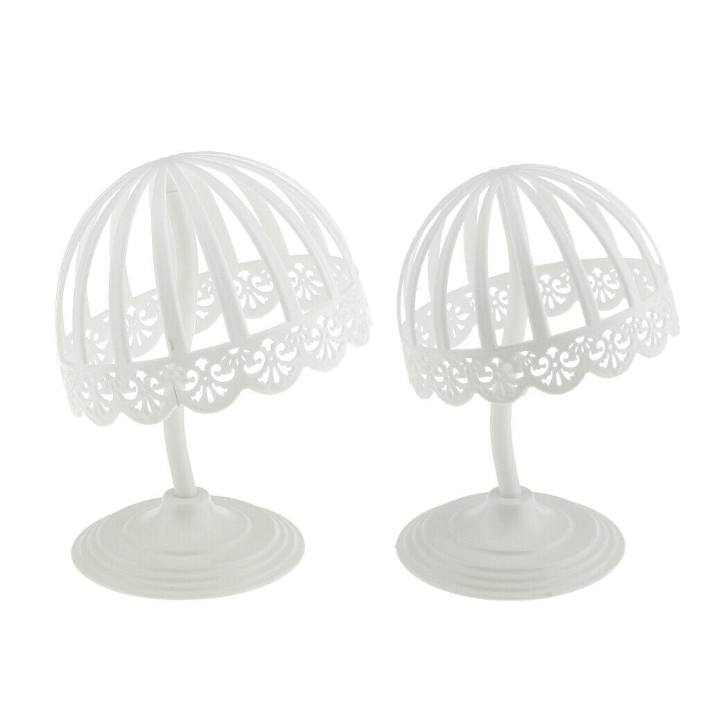 Pack of 2 16/17'' Child Painter Hat Storage Display Rack Shelf Stand White