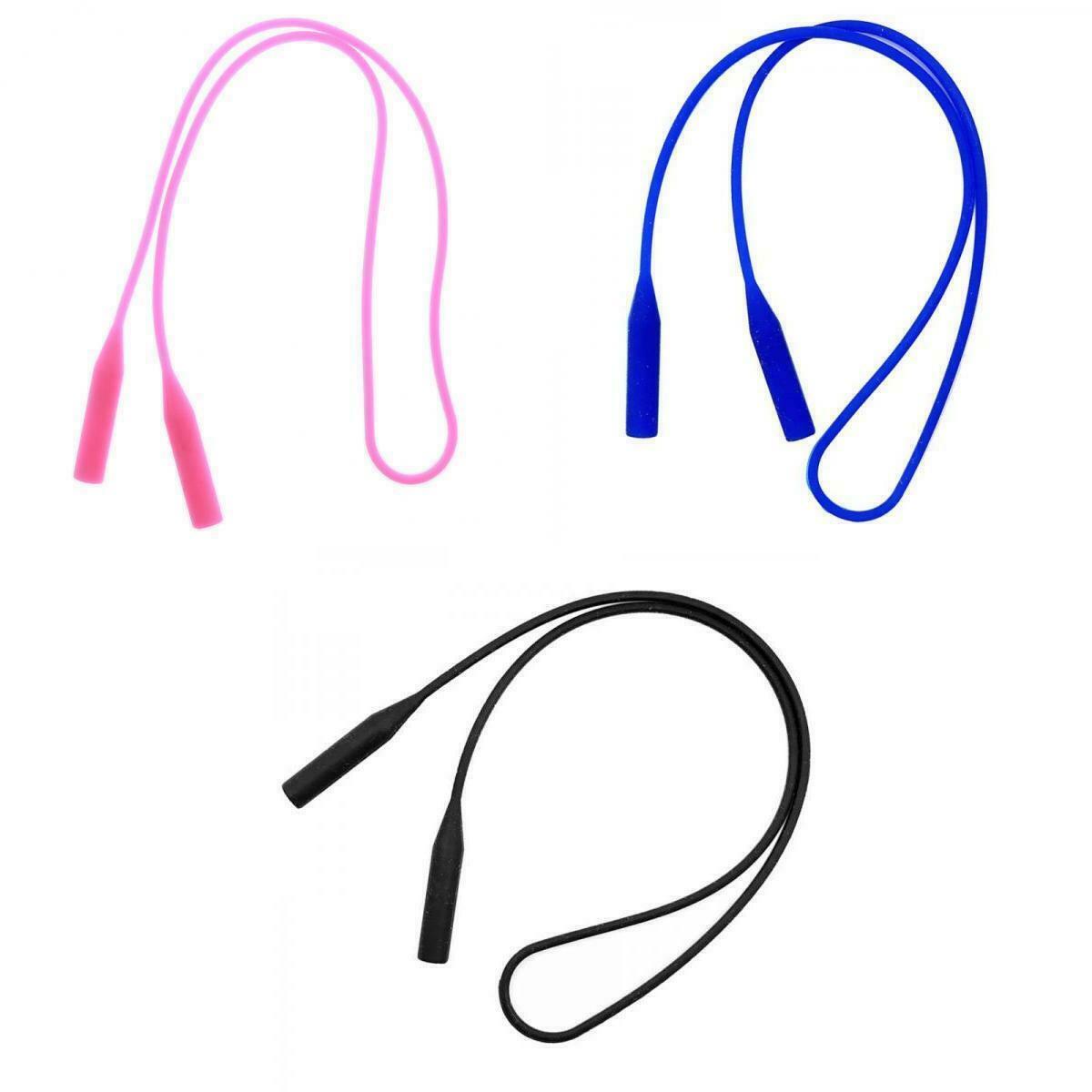 3 Pieces New Elastic Silicone Eyewear Strap Non Slip Long Neck Cord Holder