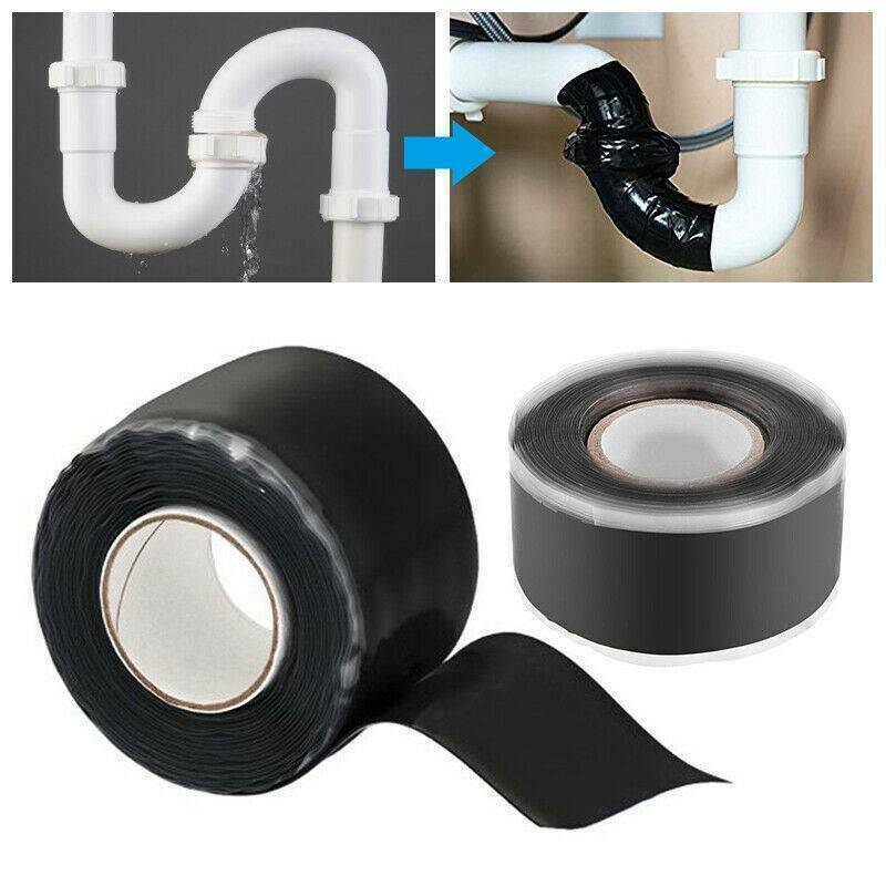 US. Black Useful Self-Fusing Seal Repair Emergency Rescue Silicone Rubber Tape