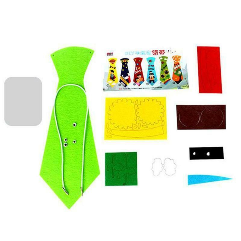 1Pack DIY Tie Craft DIY Necktie for Kids Art Class Teaching Aid Party Favor