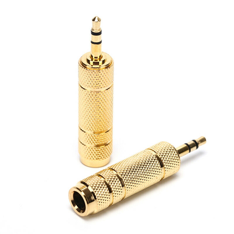 3.5Mm Male To 6.35Mm Female Stereo Audio Plug Headphone Jack Adapter Convert XC