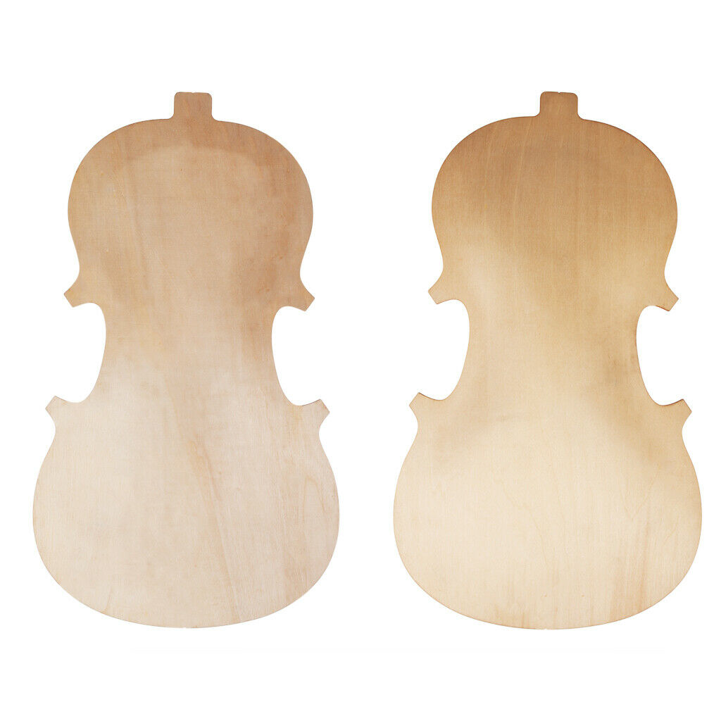 2Pcs Solid Wood Violin Panels Front Back Plate Unpainted DIY Instruments