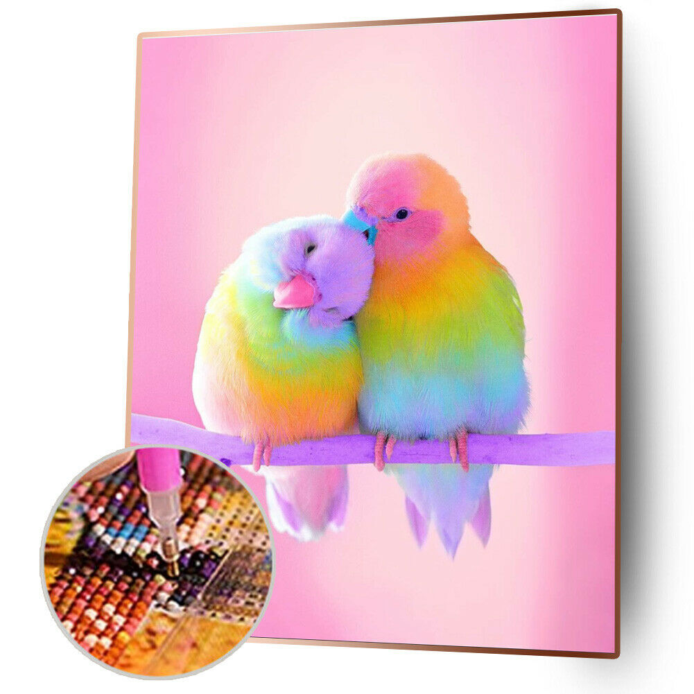 Colorful Bird 5D DIY Full Square Drill Diamond Painting Manual Mosaic Kits @