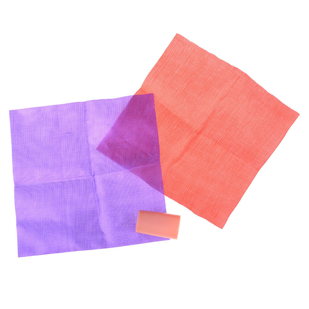 Double color changing hanky silk magic trick silk disappearing magic prop .l8