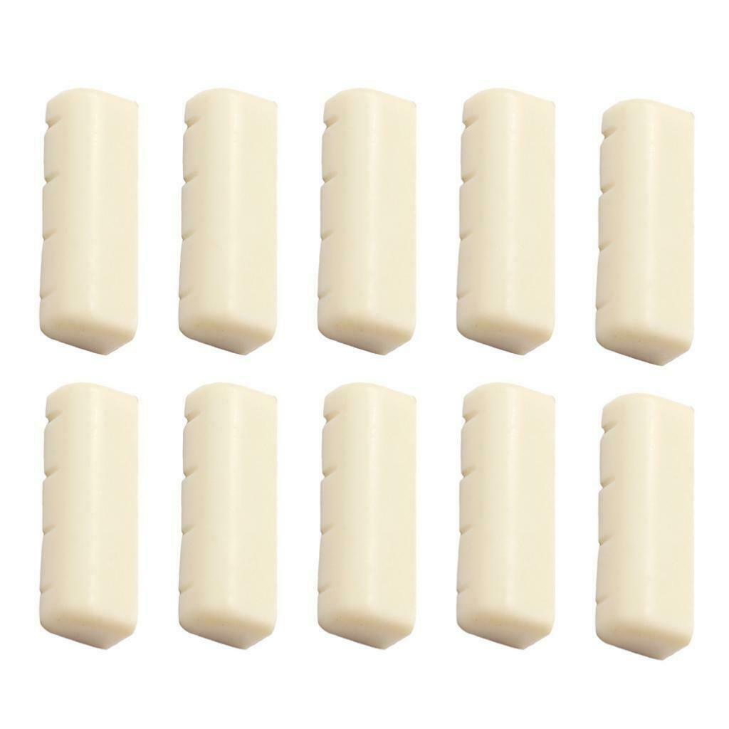 10 Pcs Bone Banjo Top Nuts Four String For DIY Banjo Replacement 30×6×8mm