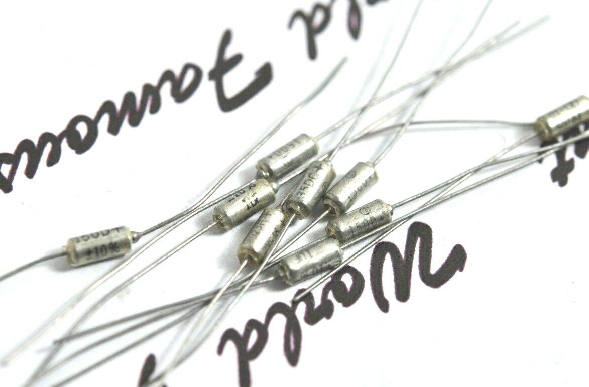 4pcs - SPRAGUE 1uF (1µF) 35V 150D/M39003 5078 Axial Tantalum Capacitor