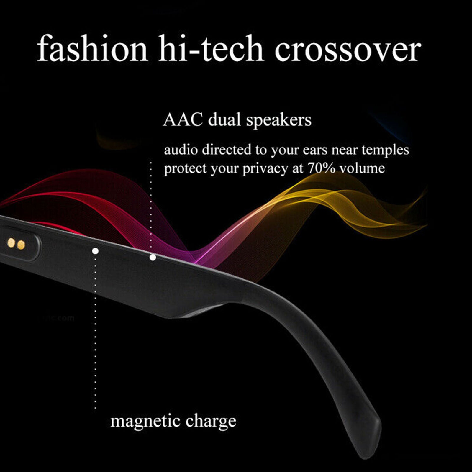 Smart Glasses Wireless Bluetooth Music Headset Audio Speaker Hands-Free Calling