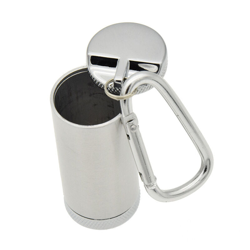 Useful Metal Ashtray With Key Chain Mini Pocket Portable Ash Holder Cylinder 1pc