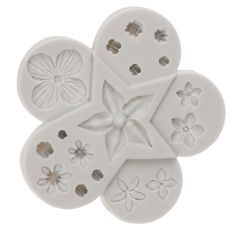 Silicone Decorating Molds Cake Sugarpaste Candy Chocolate Gumpaste Clay Mo DD