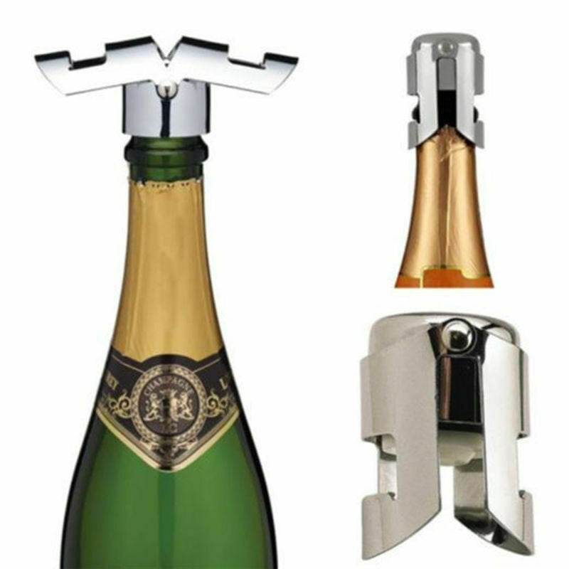 2x Handy Stainless Steel Vacuum Wine Bottle Stopper Plug  Pump Sealer Keep Beer