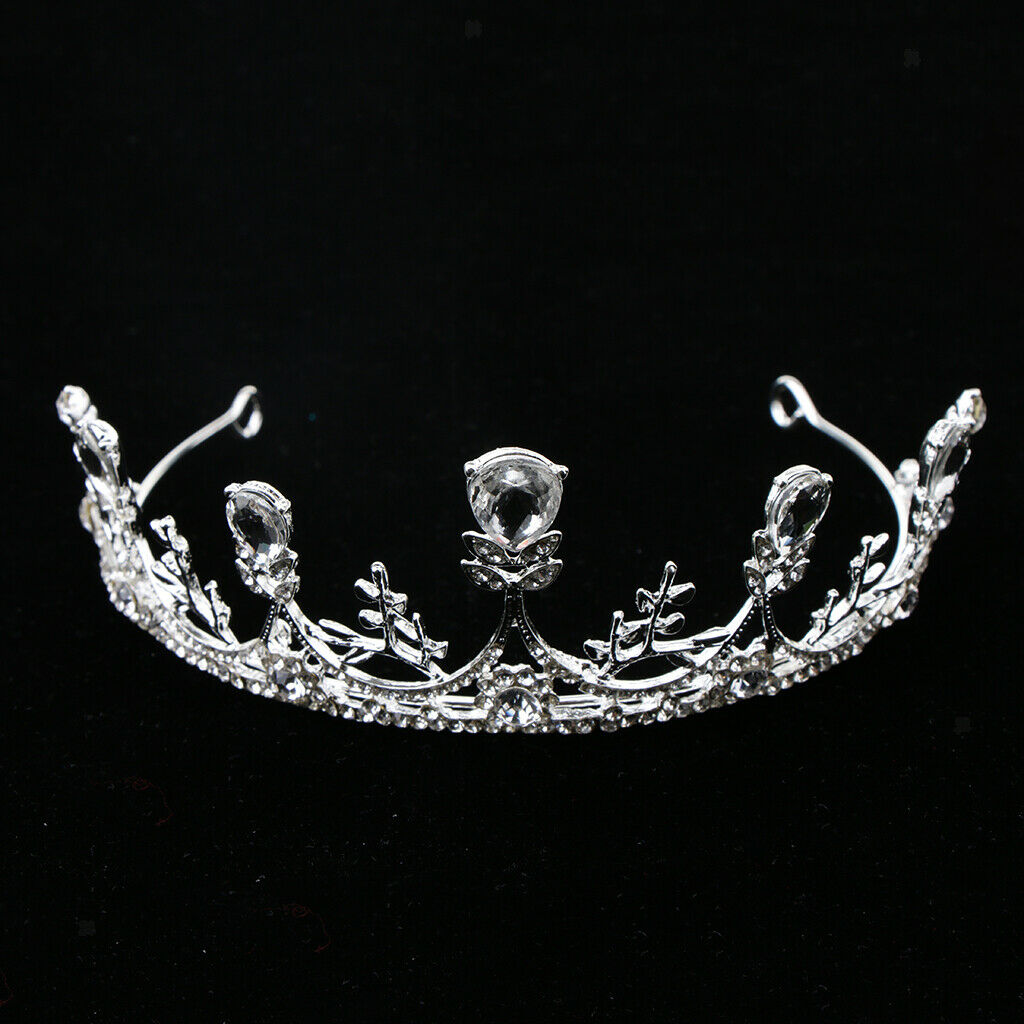Bridal Crystal Rhinestone Leaves Tiara Crowns Hairband Wedding Hair Decor