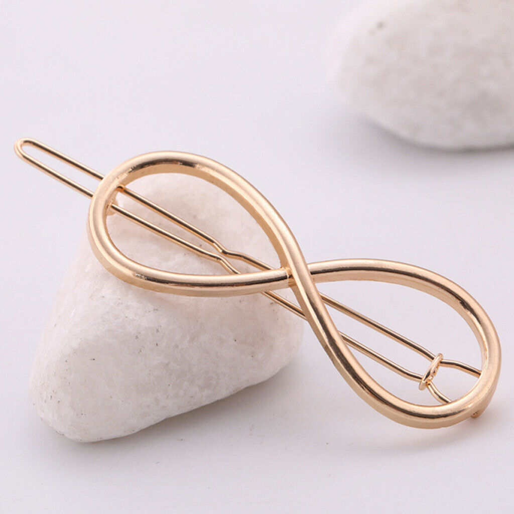 Fashion Geometric Hairpin Clip Hair Snap Clamp Slide Grip Barrette Girl