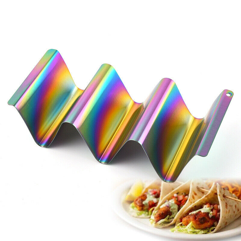 1pc Taco Holder Plate Fried Food Cooling Drain Tray Rack Pancake Storage Sh KX