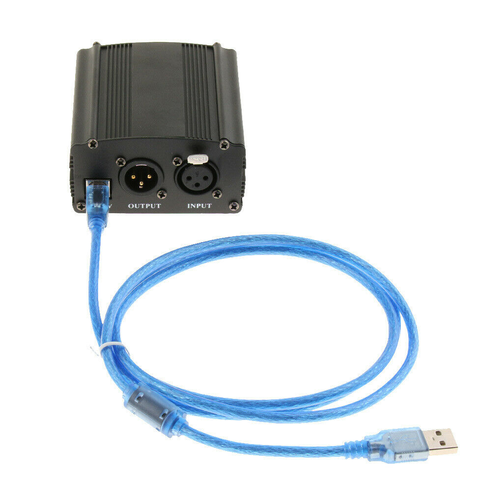 USB Condenser Large Diaphragm Microphone w/ Power and Cable Adapter