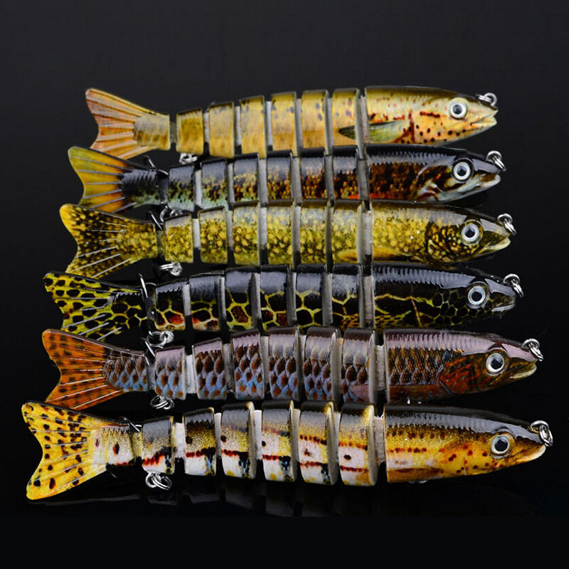 Good Jointed Fishing Bait Lure Swimbait Bass Pike Life Like Minnow Musky .l8