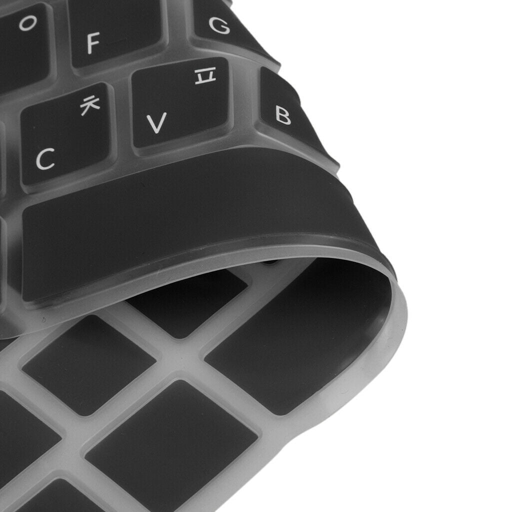 2Pcs Silicone Keyboard Protector Cover for MacBook Pro 13/15'' Blue+Black