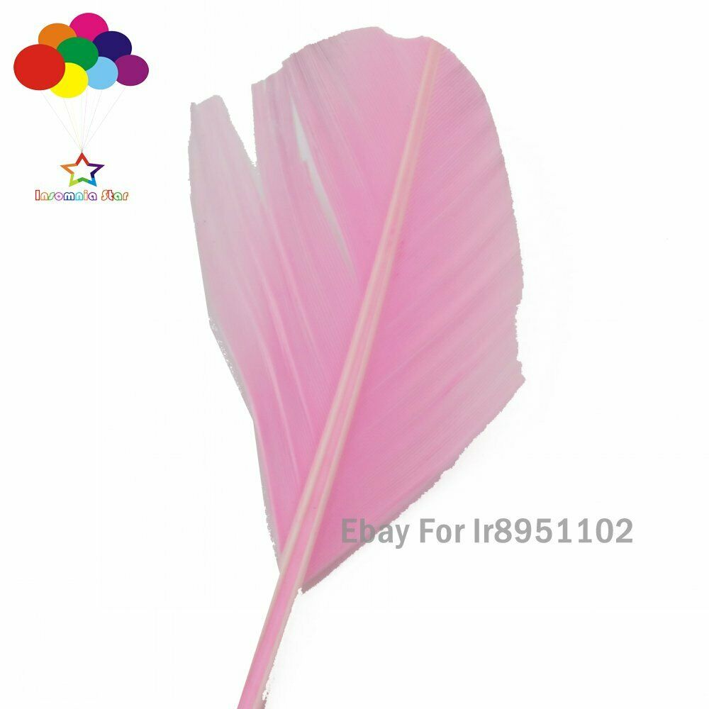 Flesh pink 100pcs 28-35cm turkey wing feathers 11-14inch Plume Carnival