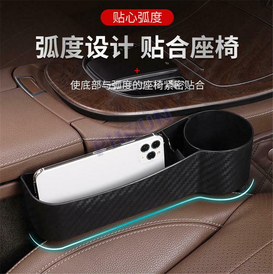Car Truck Crevice Storage Box Organizer Pocket Cup Holder Left Side Universal