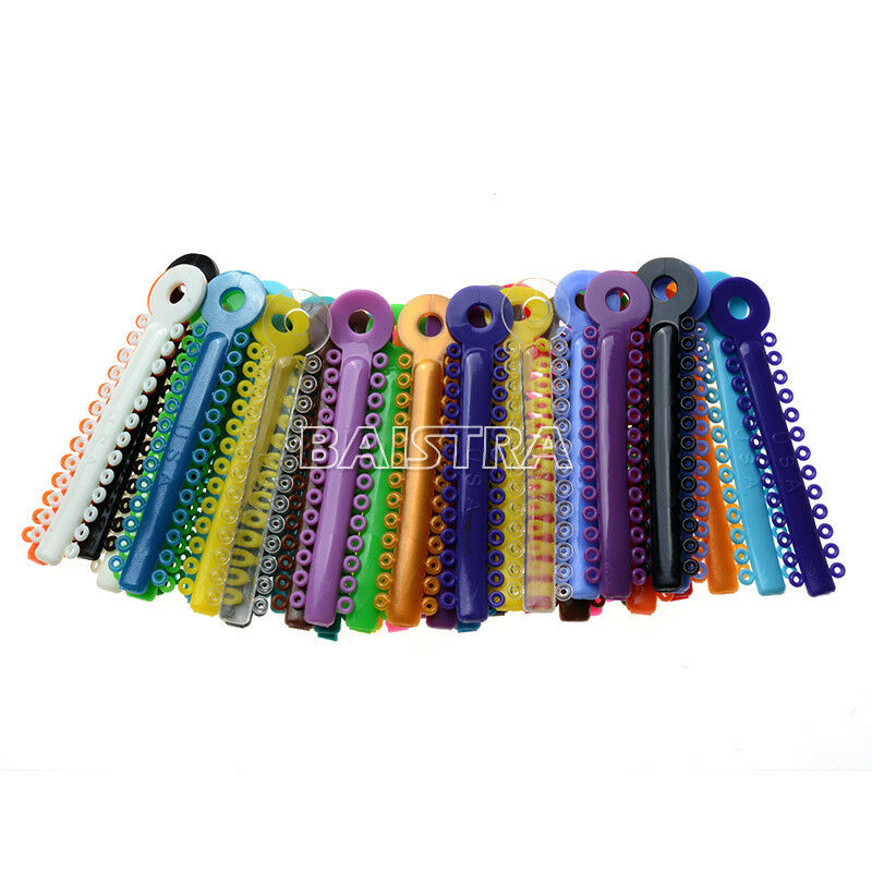 10Packs AZDENT Dental Orthodontic Multi-Colored Ligature Ties 1014PCS/Pack