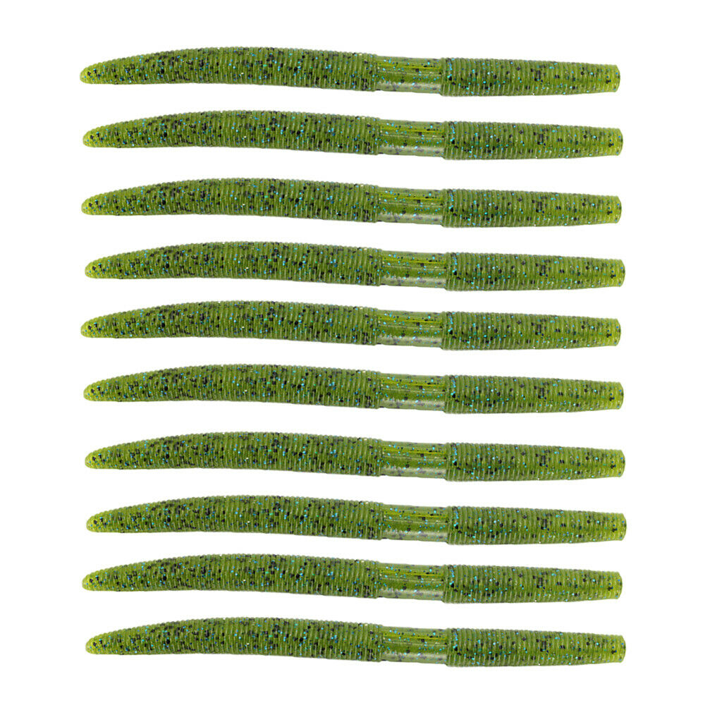 10pcs Imitation Earthworm Artificial Soft Bait Fishing Lure W121-01
