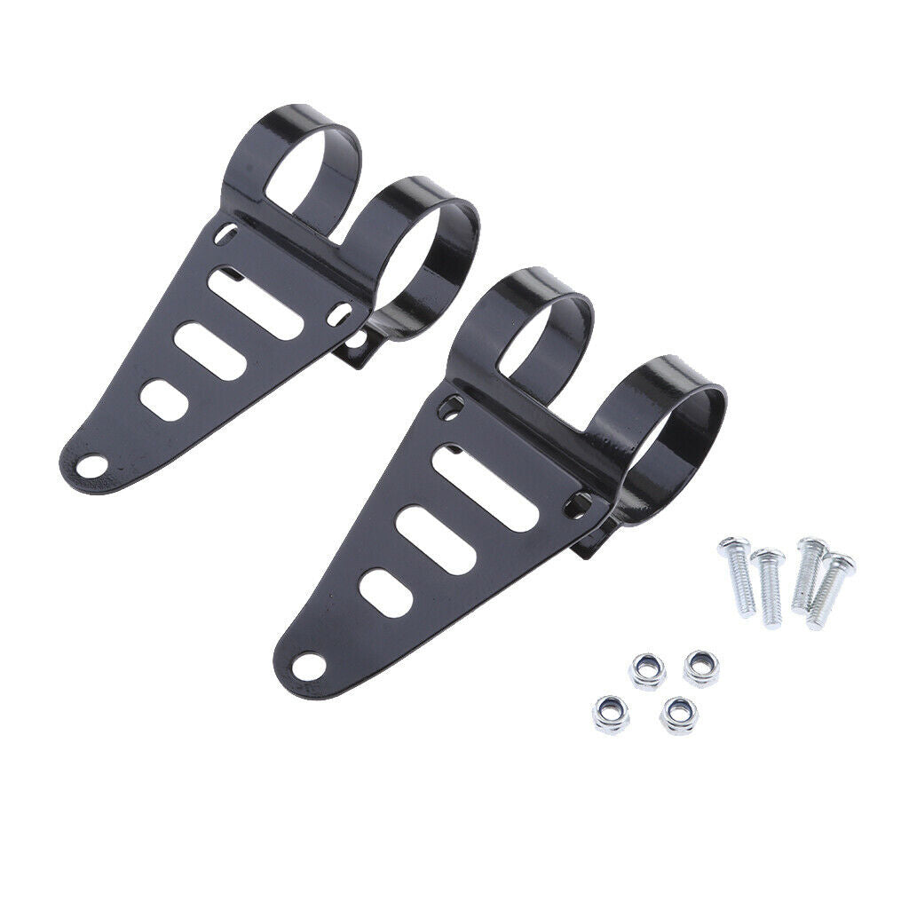 Heavy Duty Metal Head Light Spot Light Fork Mounting Bracket for Motorcycle