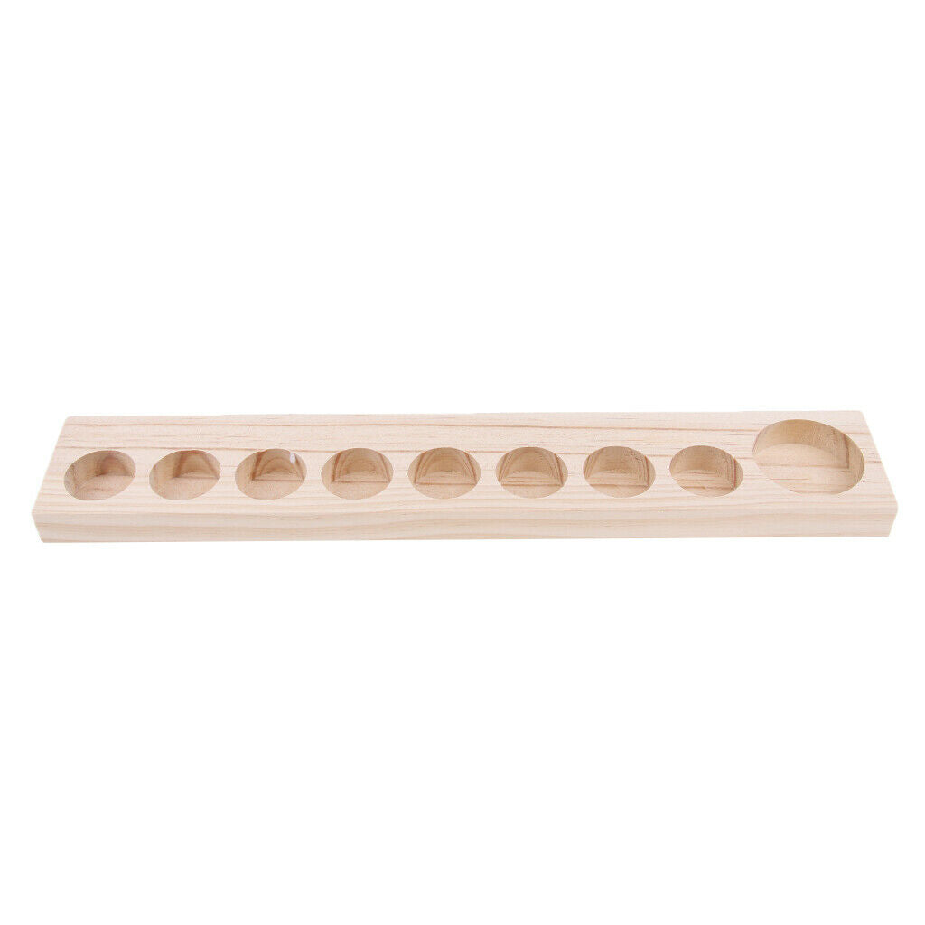 2Pcs Wooden Essential Oil Holder Display Storage Rack Tray Organizer 9 Slot