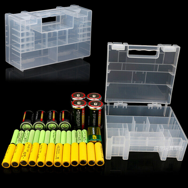 Plastic Battery Box Storage Case Holder Organizer for AA AAA C D 9V Batter_D TH