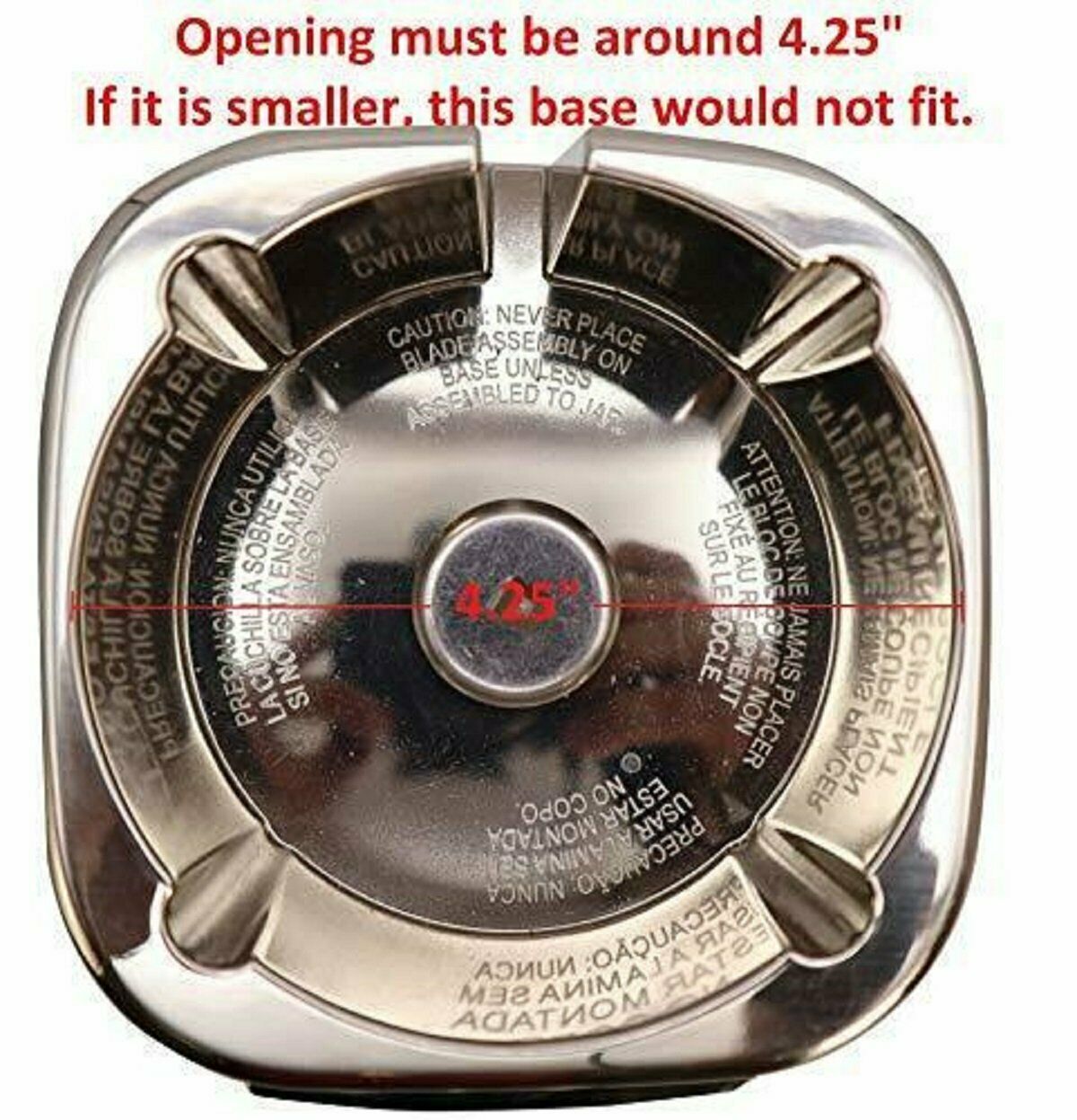 Steel Cutter Blade Bottom Base Cap with Gasket for Oster Pro 1200W Blender Parts