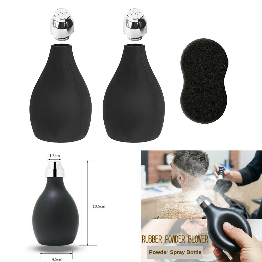 2Pcs Empty Talc Powder Blower Puffer Barbers Talcum Dispenser for Neck