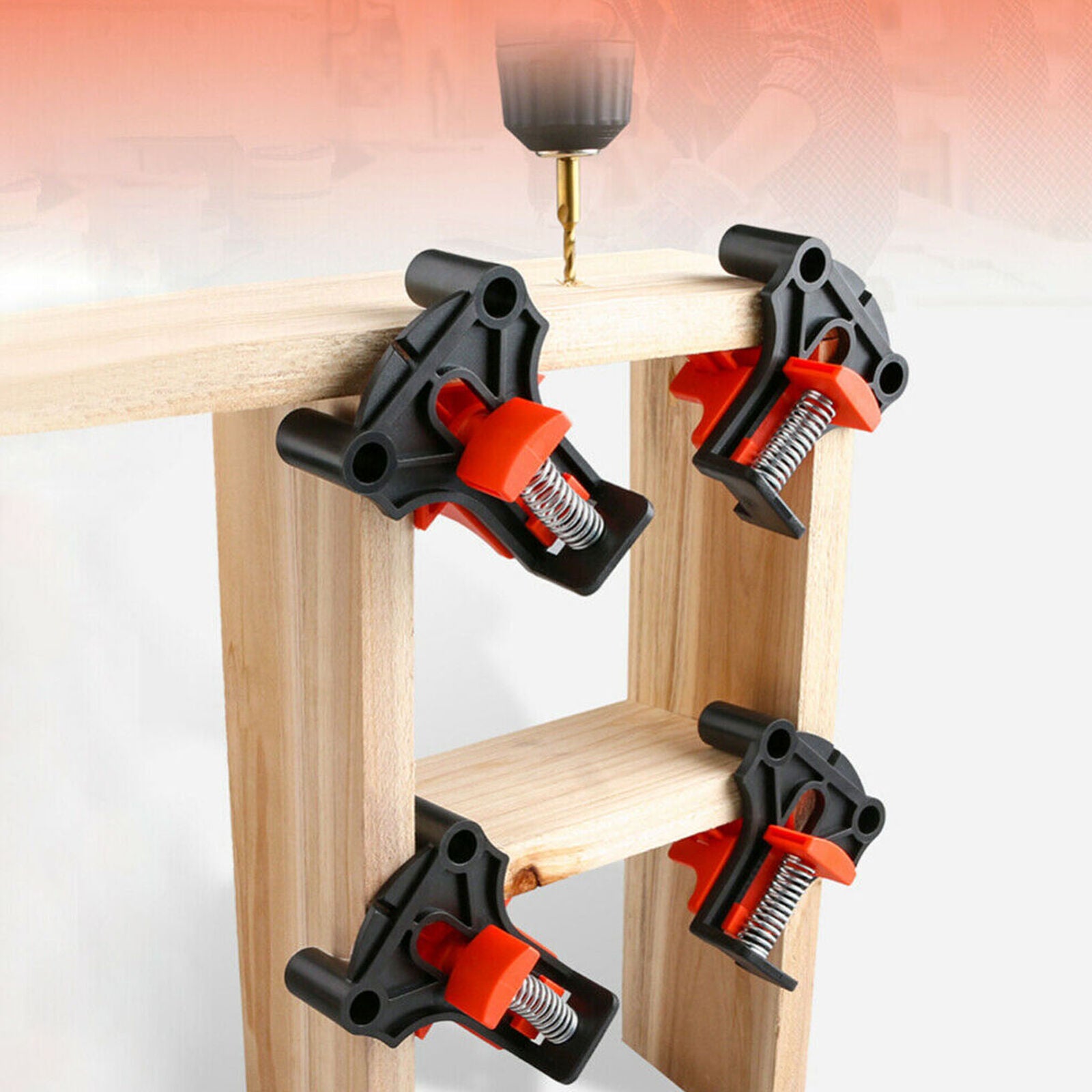 4pcs Wood Angle Clamps 60/90/120 Degrees Woodworking Corner Clamp Right