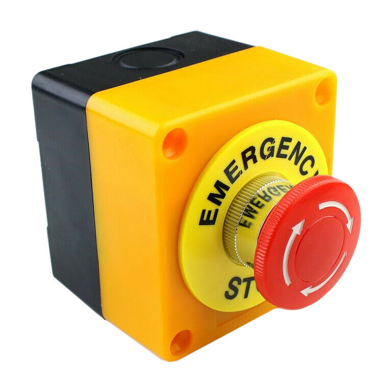2Pcs Red Mushroom Emergency Stop Shut Off Push Button Switch No + Nc 22Mm Cnc L7