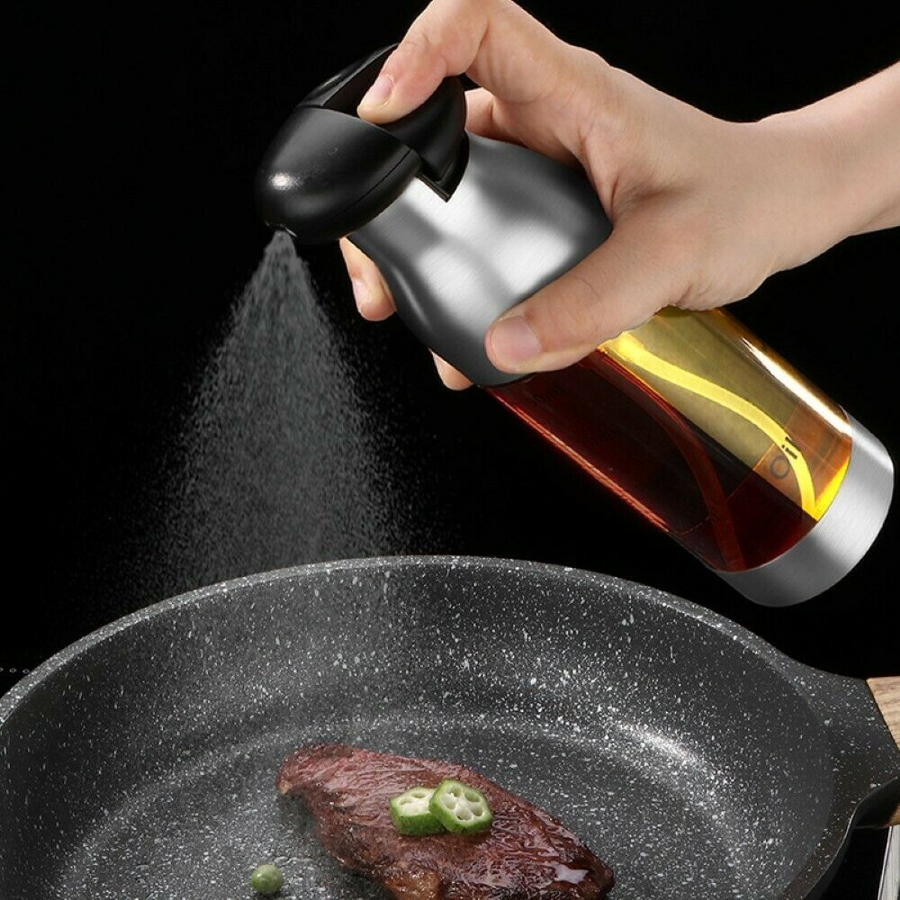 Cooking Oil Spray Bottle Stainless Steel Household Vinegar Soy Condiment Bottle