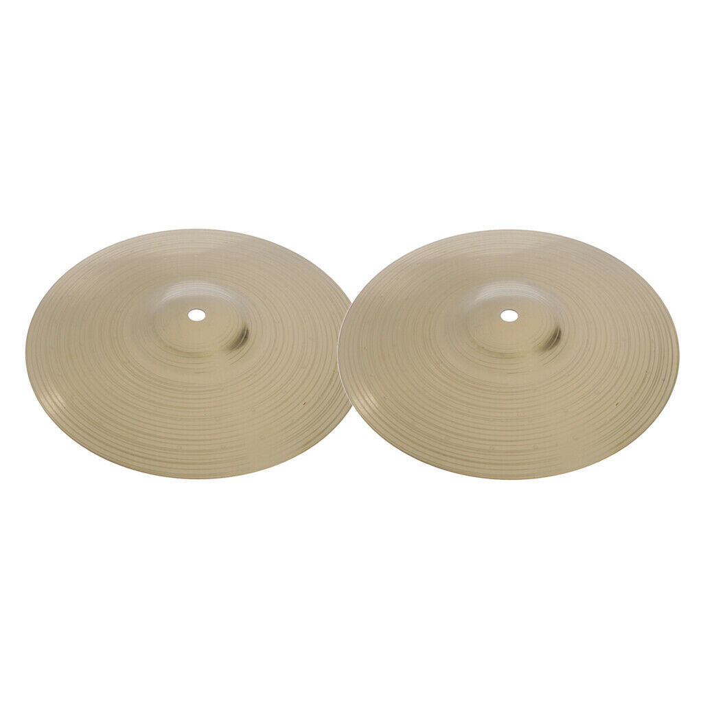 2x Golden Brass Crash Drum Cymbals Jazz Drum Kit Parts Instrument Drummer