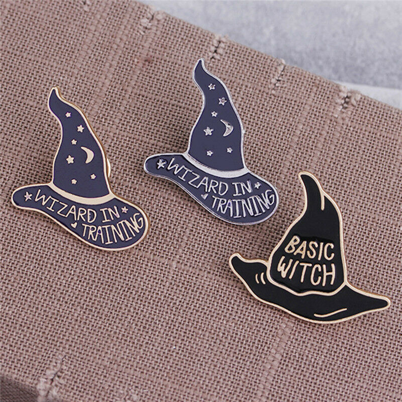 4PCS/Set Enamel Witch Hat Brooch Pin Shirt Collar Pin Women BadgeJewelryGi.l8