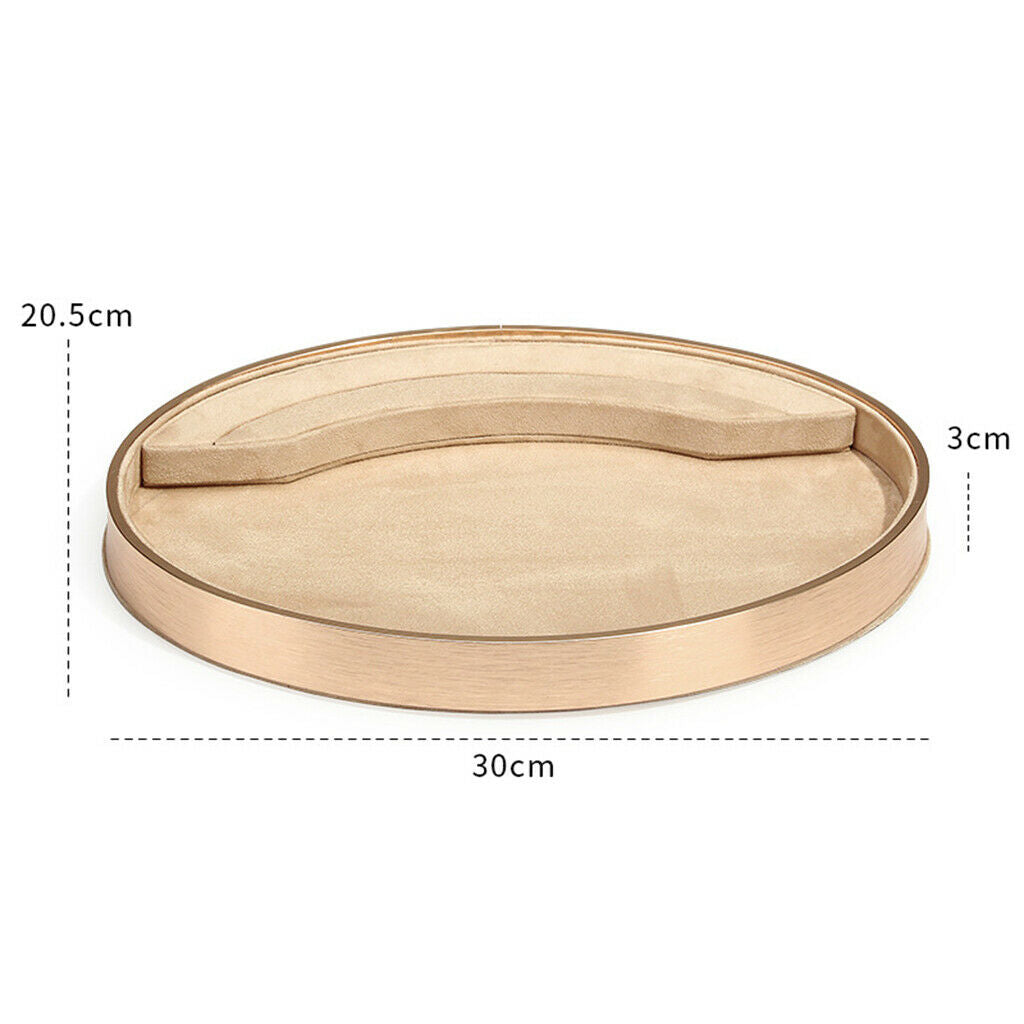 Jewelry Tray Jewelry Storage Bracelet Holder Showcase for Dresser khaki