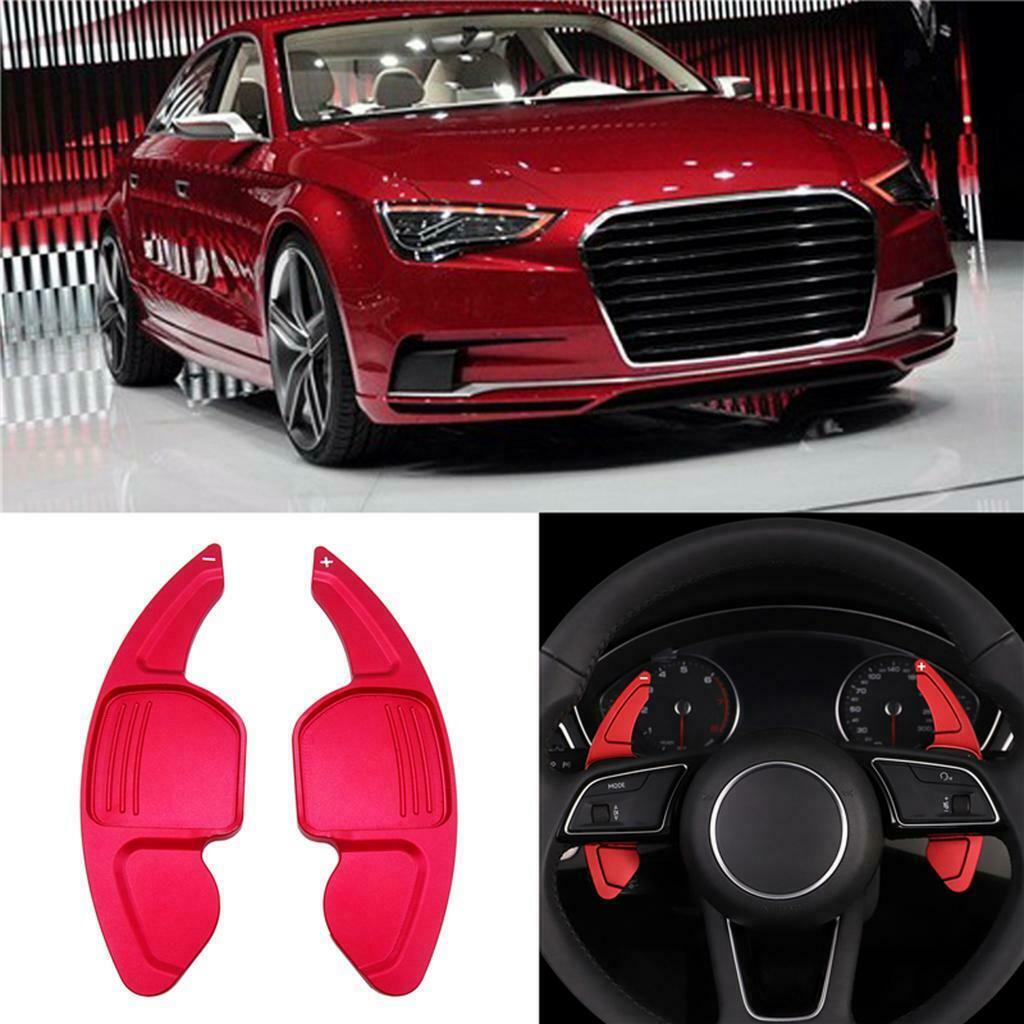 1Pairs Shift Paddle Shifter Extension fit for Audi A3 A4L A5 A6 A7 A8 S5 Q5 Red